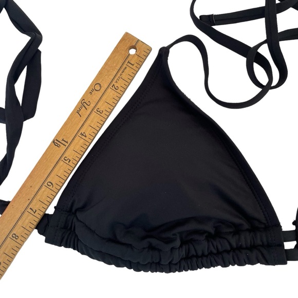 KONA SOL DOUBLE TUNNEL BIKINI TOP. BLACK. LARGE. - Picture 8 of 10